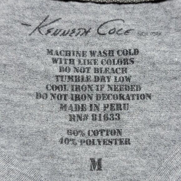 Kenneth Cole SS Grey Ladies Tee - Size Medium - Picture 4 of 4